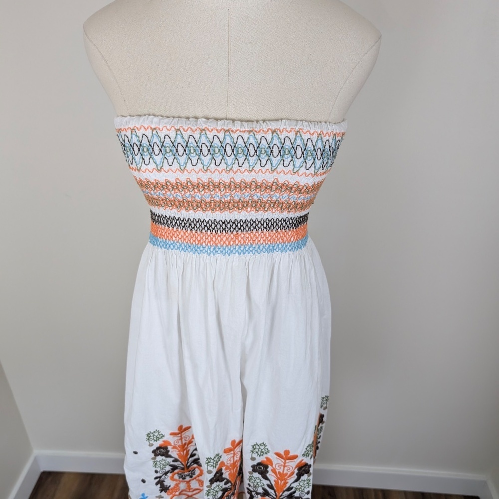 Strapless Embroidered Mini Dress Le Chateau Strapless Tube Top - Picture 9 of 13